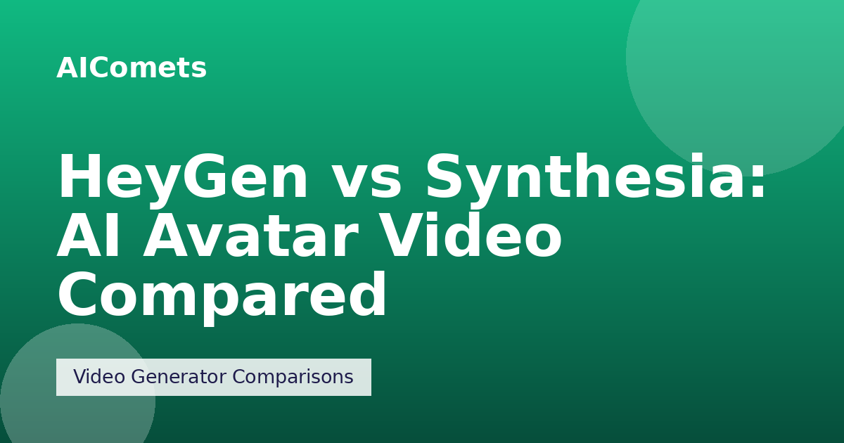 HeyGen vs Synthesia: AI Avatar Video Compared