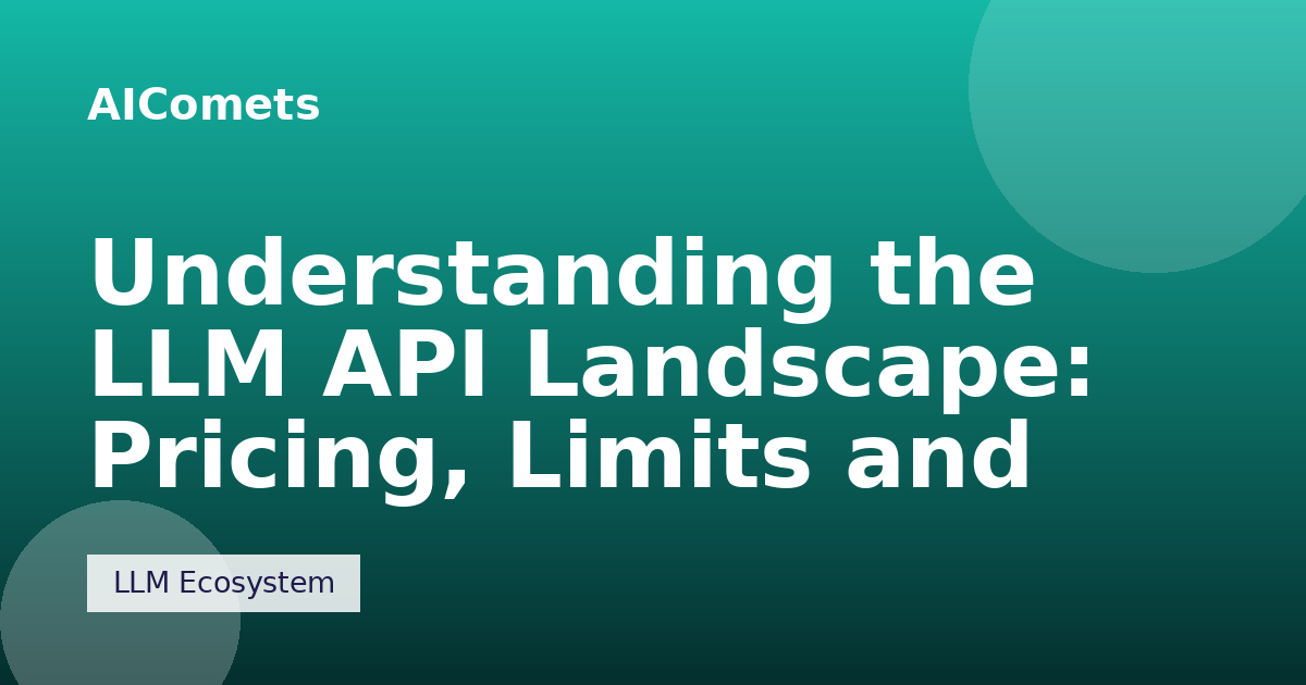 Understanding the LLM API Landscape: Pricing, Limits and Trade-offs